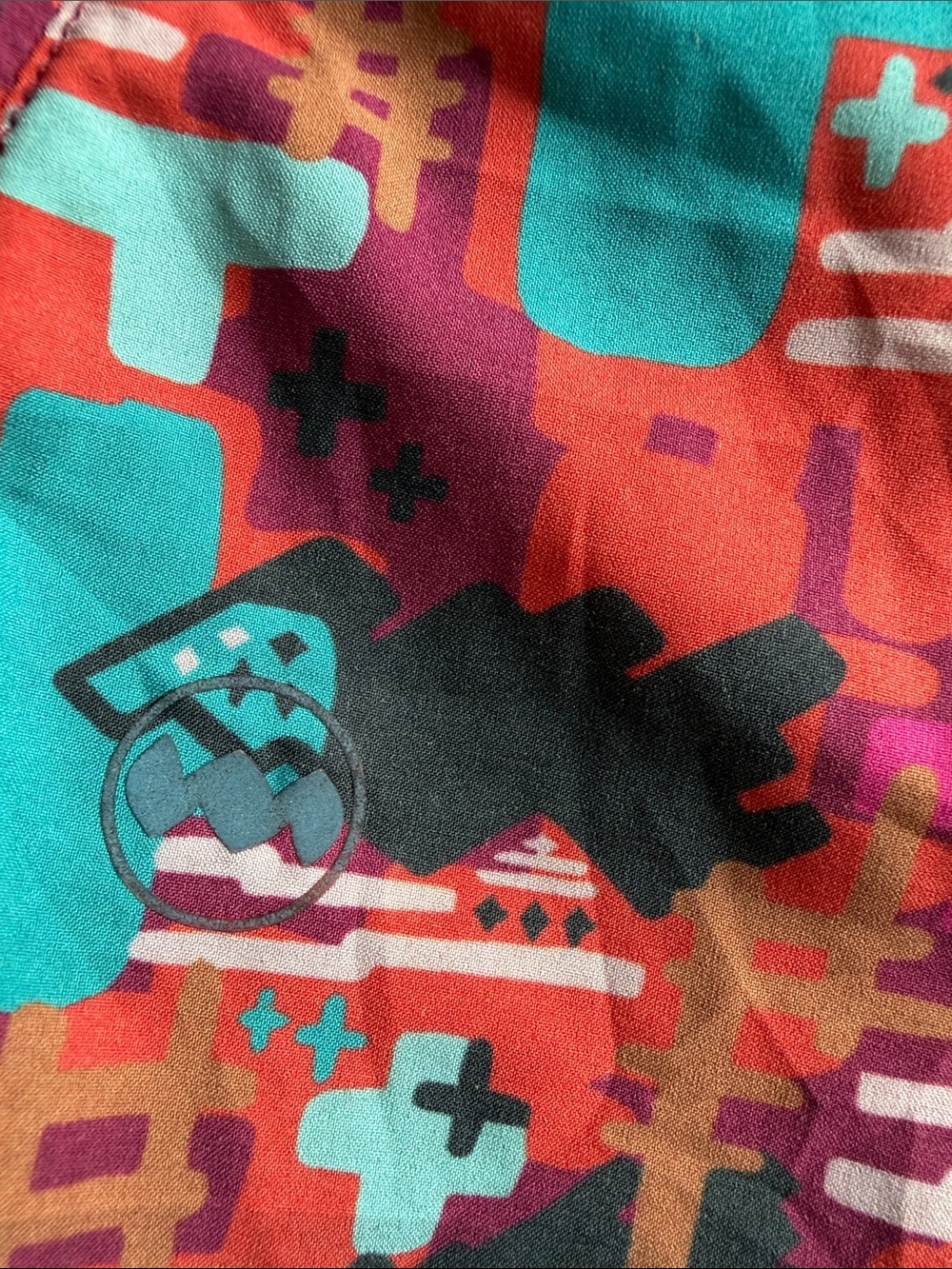 Janji Men's Athletic Shorts - Red Multi & Gray - Picture 8 of 14